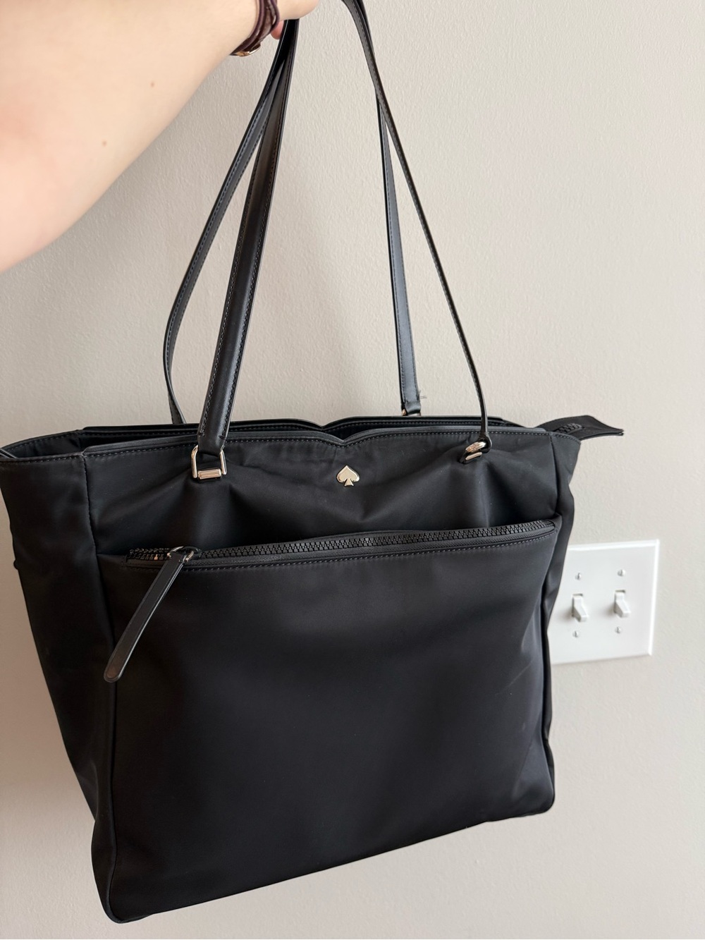 Kate Spade Black Nylon Tote Bag